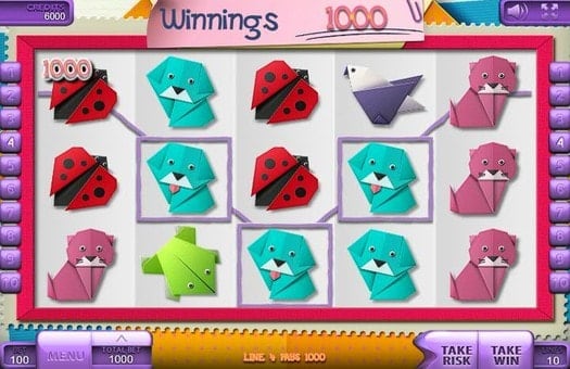 Онлайн автомат Origami - выигрыш на линии Выигрыш на линии в онлайн автомате Origami